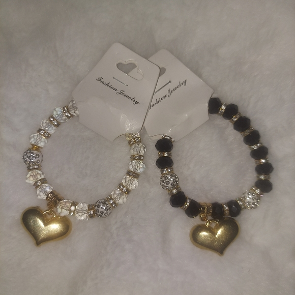 2 PC Set of Handmade Adjustable  bracelets in 2 flattering colors- Approx 7" sz - Picture 6 of 11